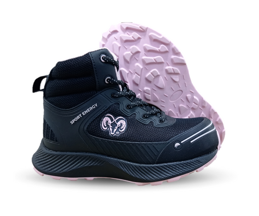 Botas Industriales y Casuales con casco dieléctrico Ram 9619 Negro/Rosa para mujer
