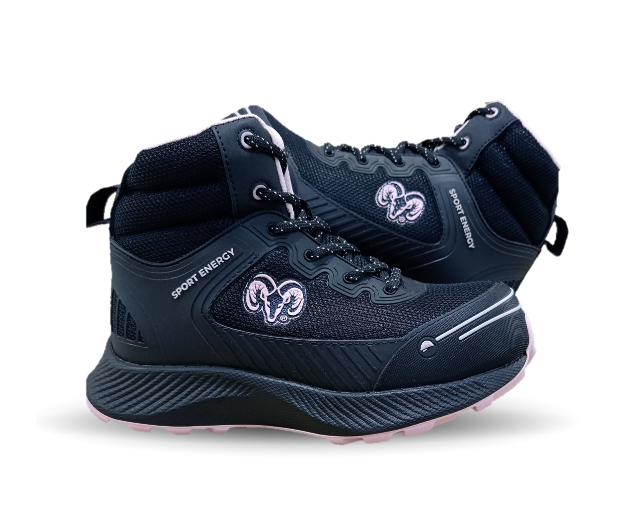 Botas Industriales y Casuales con casco dieléctrico Ram 9619 Negro/Rosa para mujer