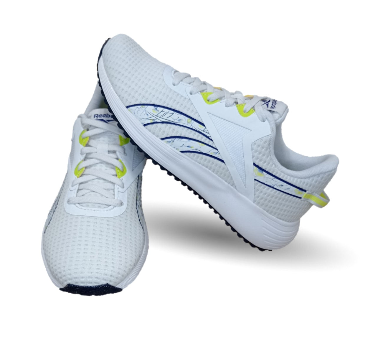 Tenis Deportivo Reebok 3978 Blanco/Marino/Amarillo para mujer