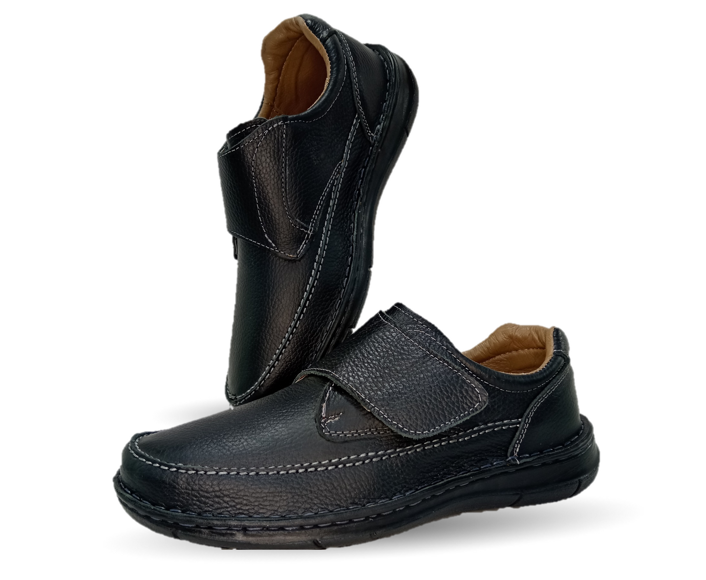 Zapato Casual de piel Riveello 106 Flother Negro para hombre