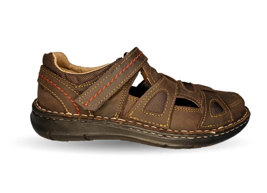 Sandalia de piel Riveello 220 Crazy Chocolate para hombre
