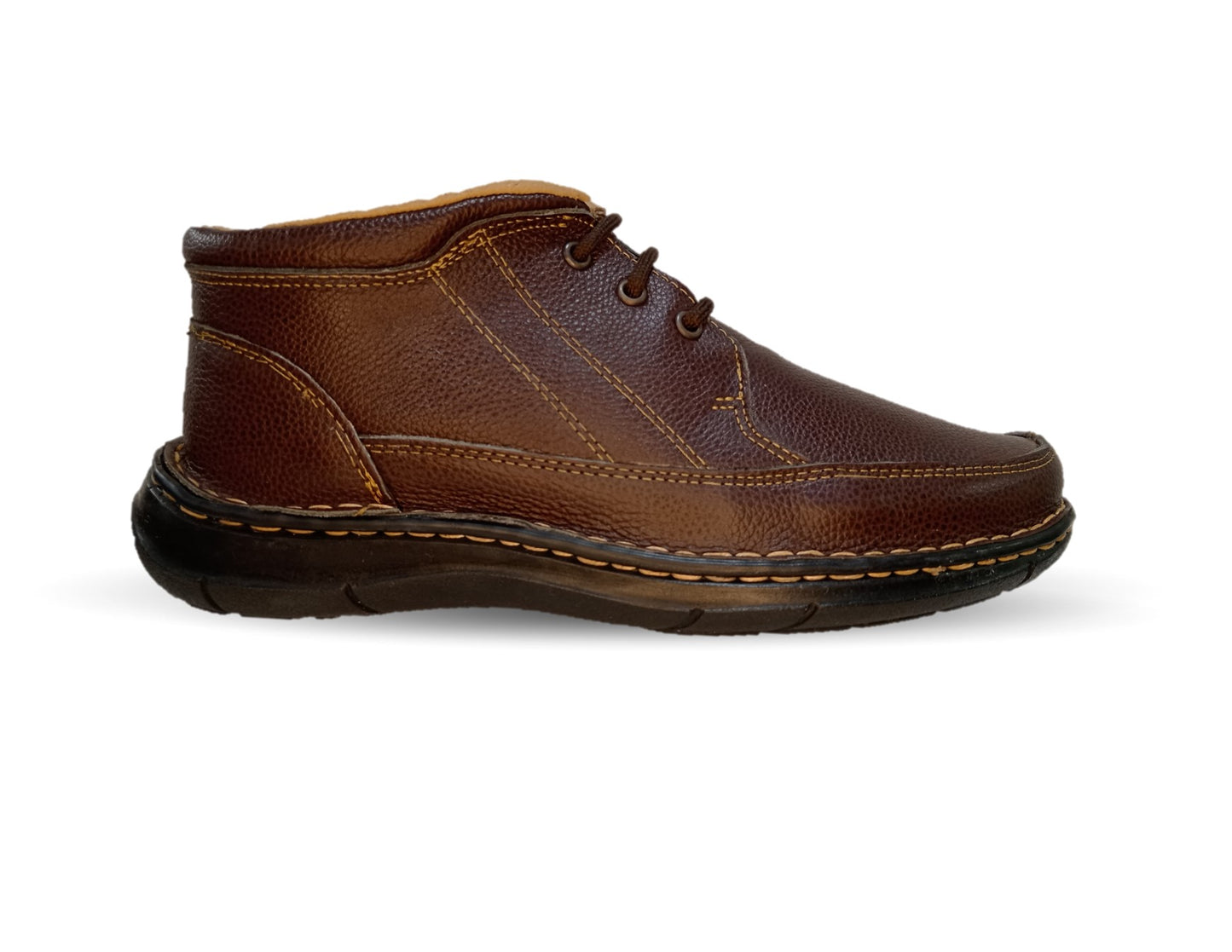 Zapato tipo Bota Casual de piel Riveello 400 Café para hombre