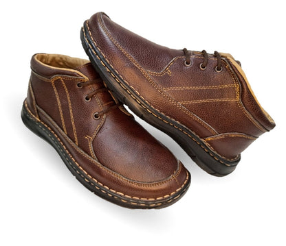 Zapato tipo Bota Casual de piel Riveello 400 Café para hombre