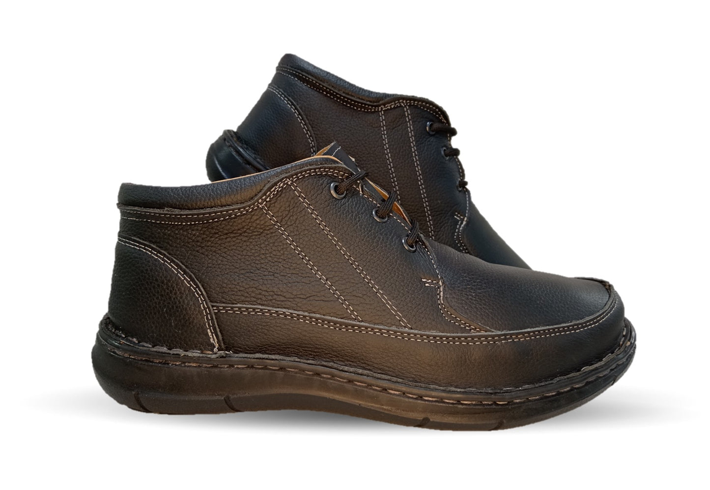 Zapato tipo Bota Casual de piel Riveello 400 Negro para hombre