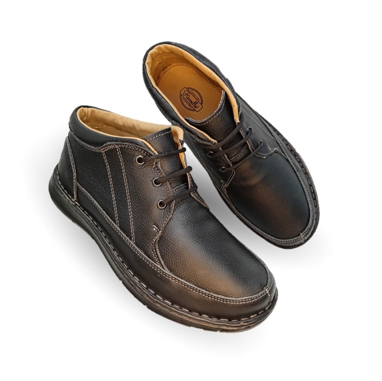 Zapato tipo Bota Casual de piel Riveello 400 Negro para hombre