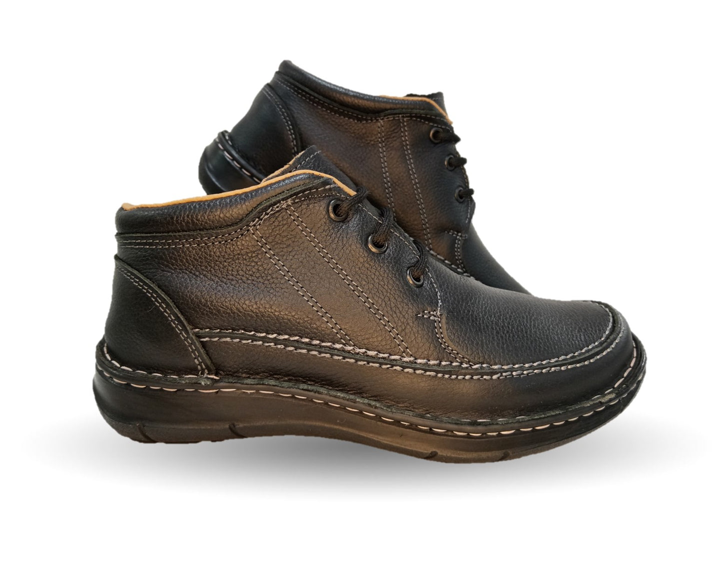 Zapato tipo Bota Casual de piel Riveello 402 Negro para hombre
