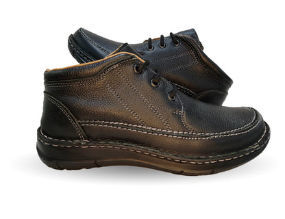 Zapato tipo Bota Casual de piel Riveello 402 Negro para hombre