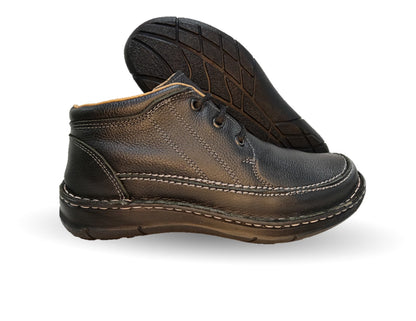 Zapato tipo Bota Casual de piel Riveello 402 Negro para hombre