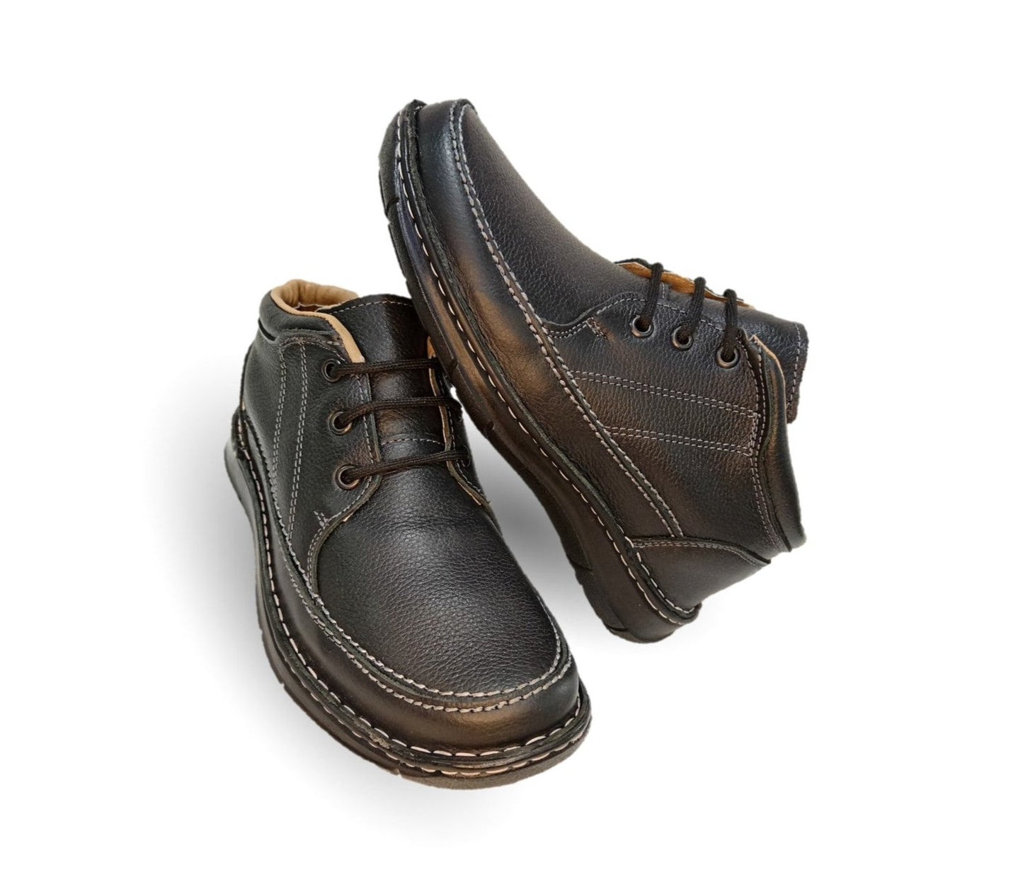 Zapato tipo Bota Casual de piel Riveello 402 Negro para hombre