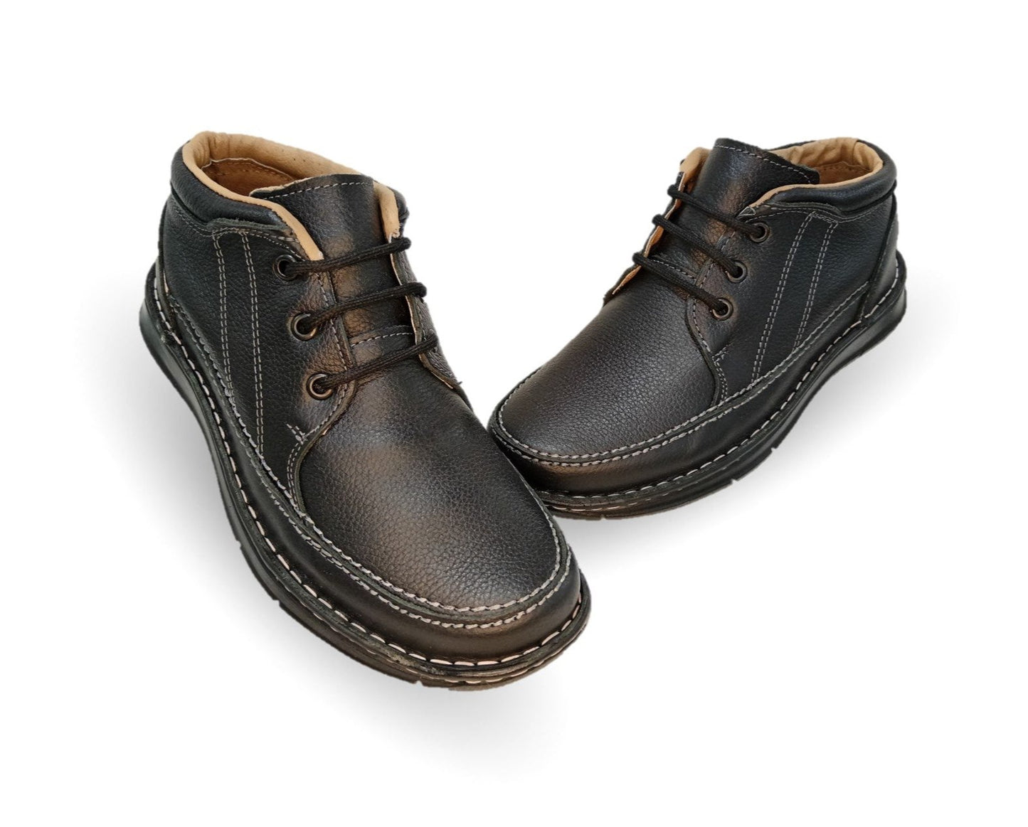 Zapato tipo Bota Casual de piel Riveello 402 Negro para hombre