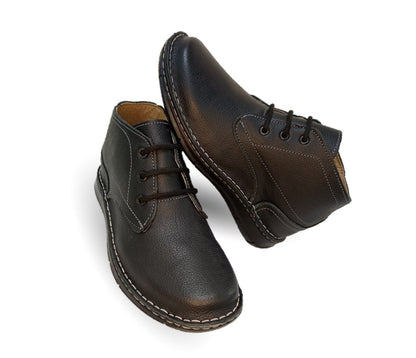 Zapato tipo Bota Casual de piel Riveello 420 Negro para hombre