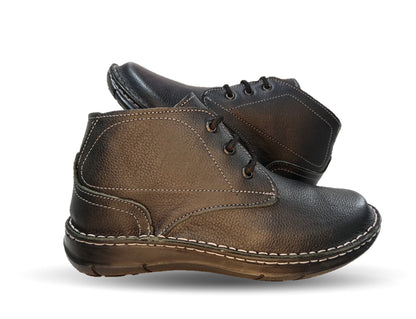 Zapato tipo Bota Casual de piel Riveello 420 Negro para hombre