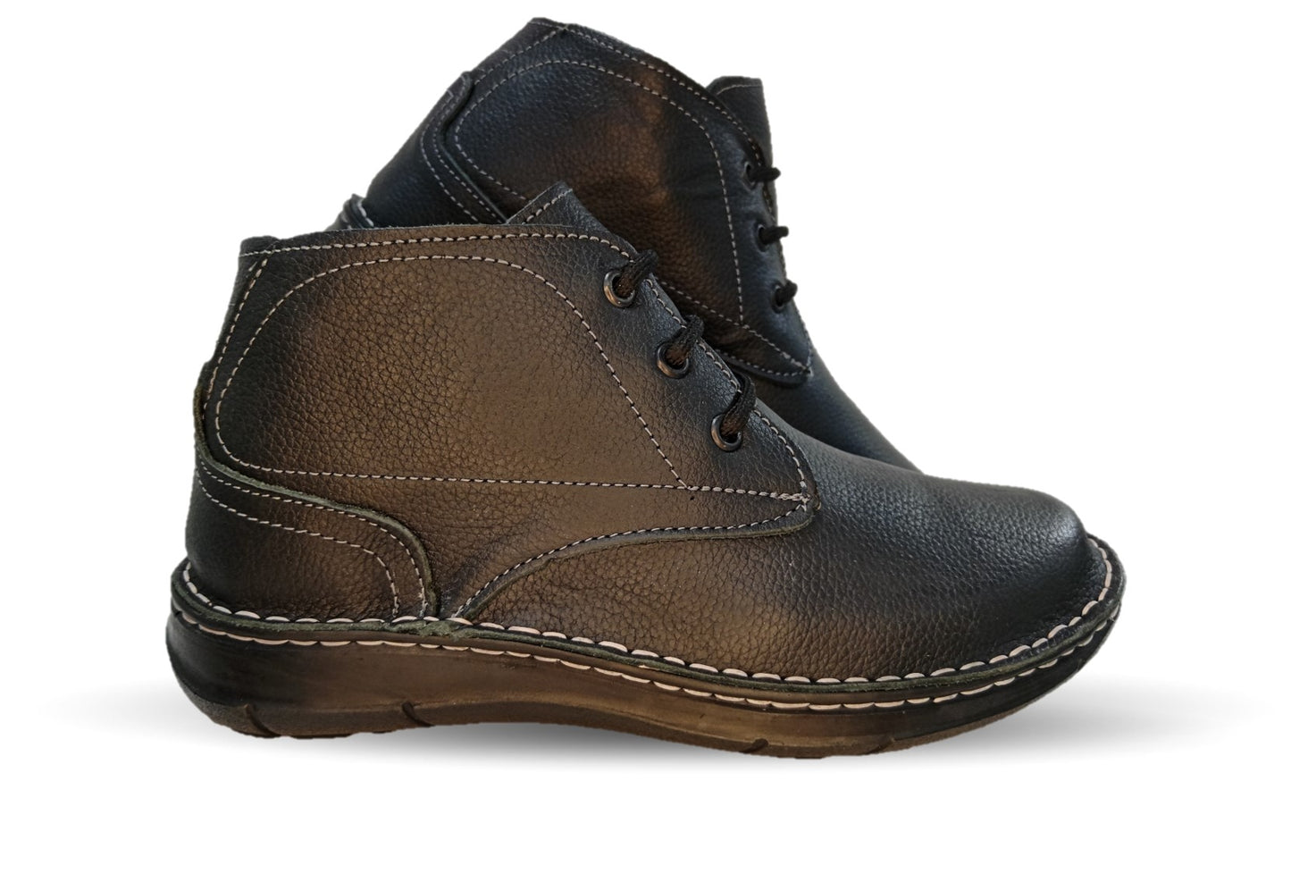 Zapato tipo Bota Casual de piel Riveello 420 Negro para hombre