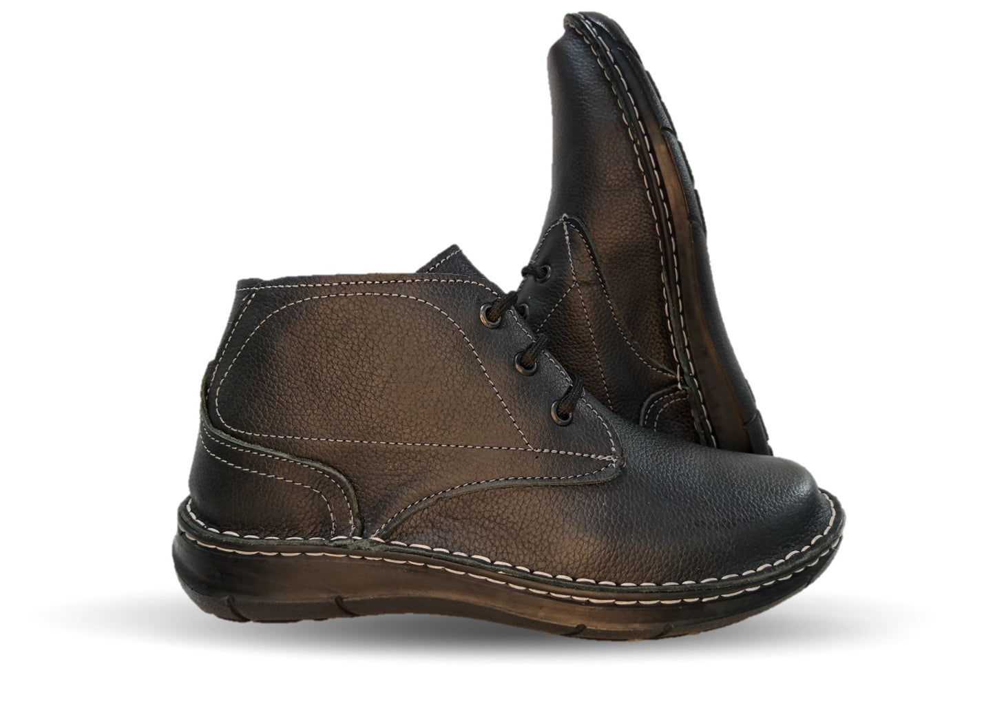 Zapato tipo Bota Casual de piel Riveello 420 Negro para hombre
