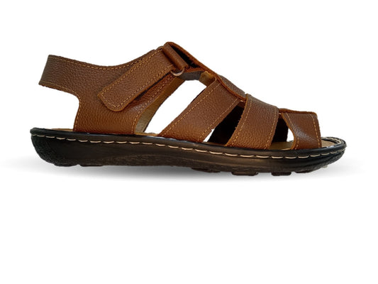 Sandalia de piel Riveello 47 Miel para hombre