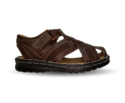 Sandalia de piel Riveello 610 Flother Café para hombre