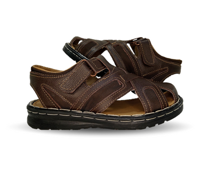 Sandalia de piel Riveello 610 Flother Café para hombre