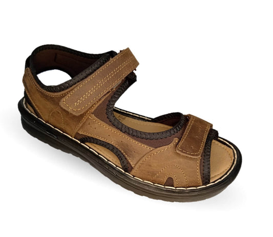 Sandalia de piel Riveello 650 Chocolate para hombre