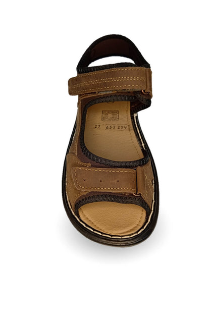 Sandalia de piel Riveello 650 Chocolate para hombre