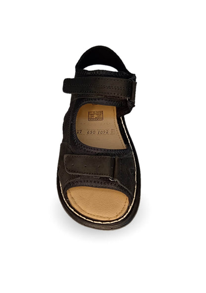 Sandalia de piel Riveello 650 Negro para hombre