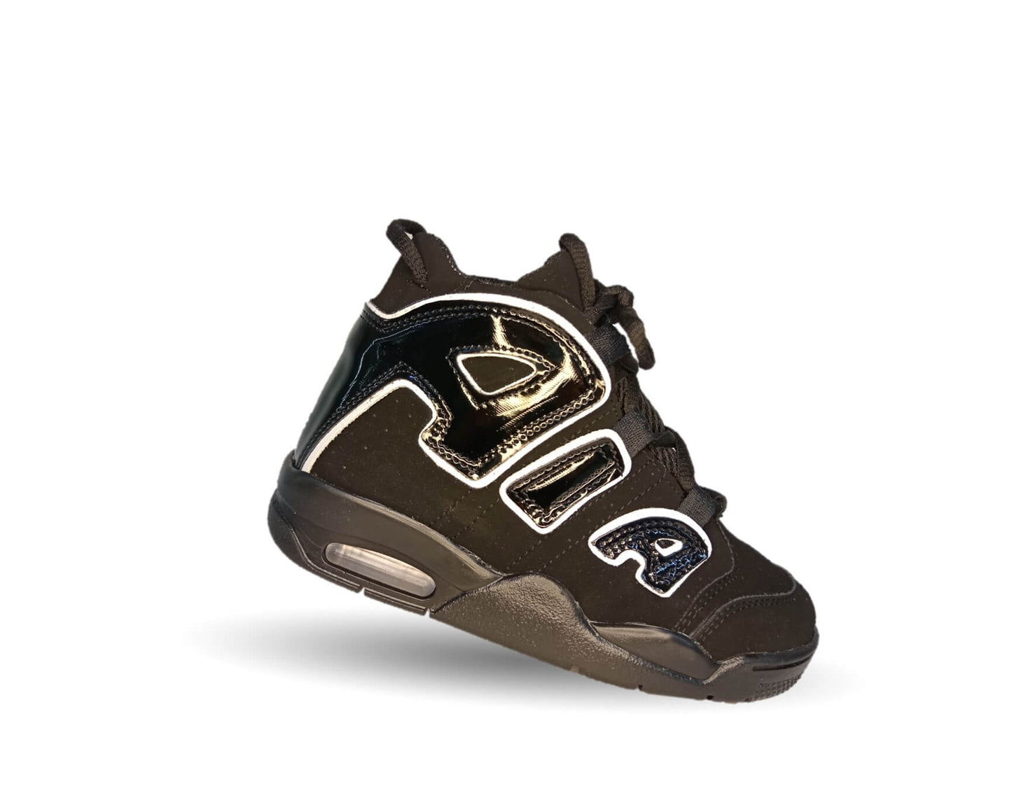 Tenis Deportivo con agujetas Samauro 17000 Negro/Blanco para niño