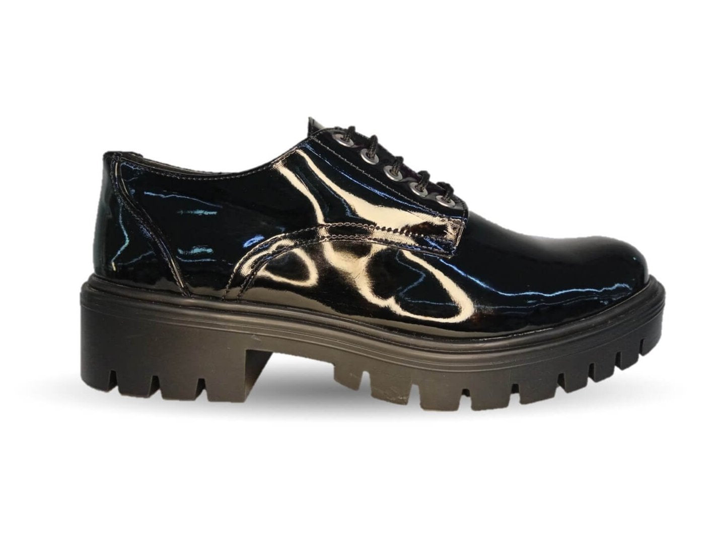 Zapato Casual y Escolar Scandalo 1862 Charol Negro para mujer