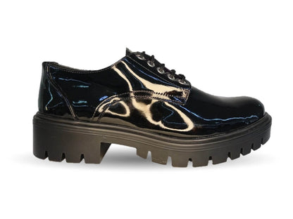Zapato Casual y Escolar Scandalo 1862 Charol Negro para mujer
