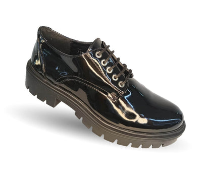 Zapato Casual y Escolar Scandalo 1862 Charol Negro para mujer