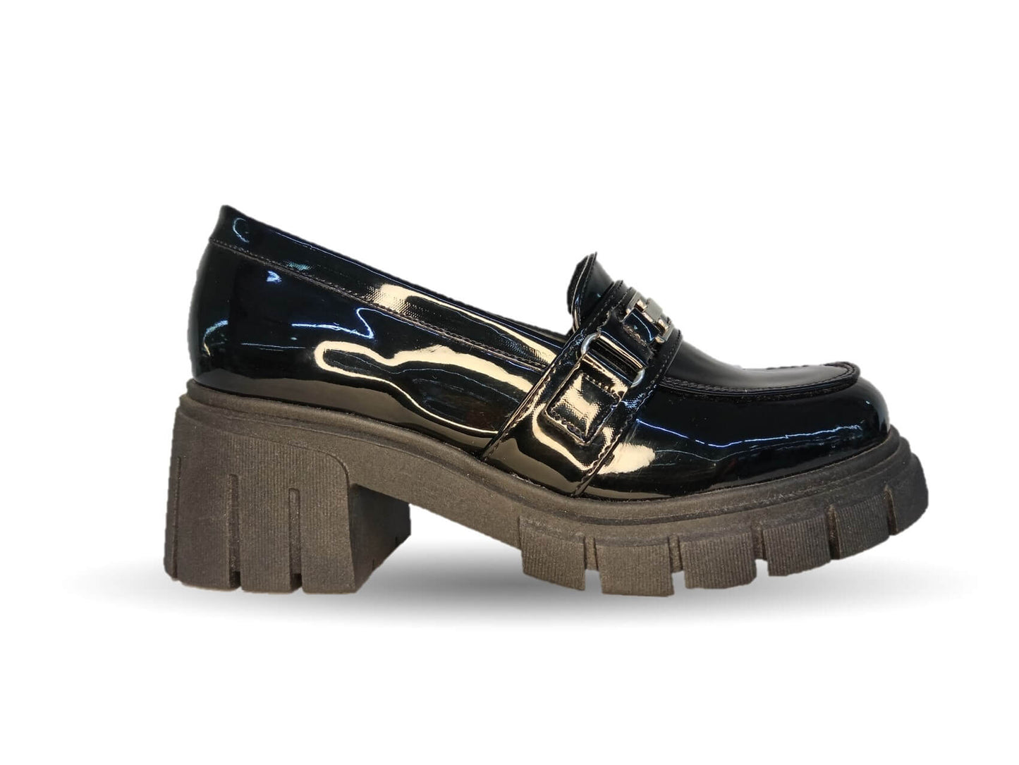 Zapato Casual y Escolar Scandalo 2865 Charol Negro para mujer