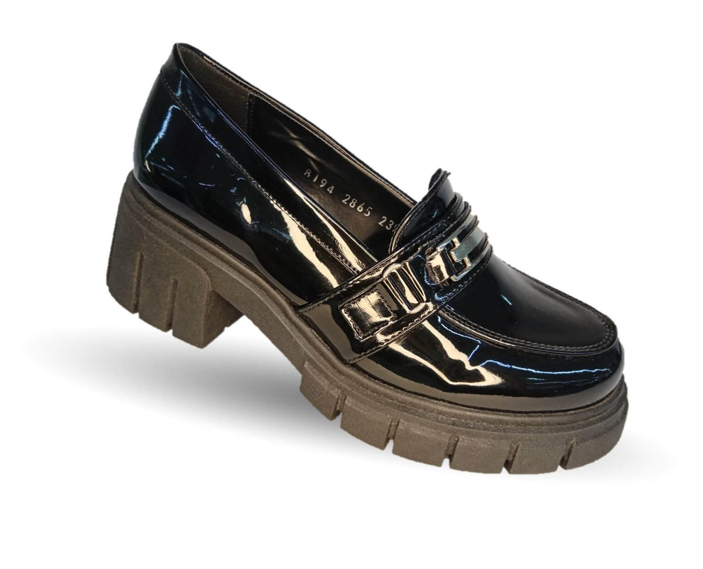 Zapato Casual y Escolar Scandalo 2865 Charol Negro para mujer