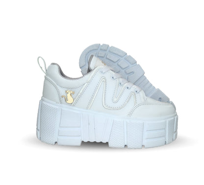 Tenis Urbano Shadow 2004 Blanco/Blanco para mujer