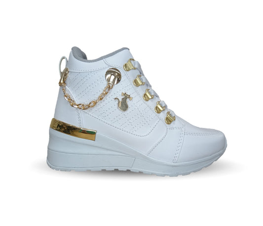 Tenis Urbano Shadow 2015 Blanco/Oro para mujer