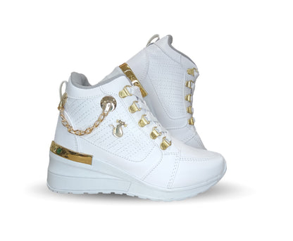 Tenis Urbano Shadow 2015 Blanco/Oro para mujer