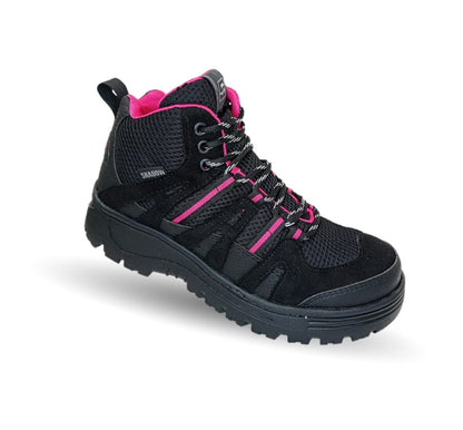 Botas Industriales y Casuales con casco dieléctrico Shadow 2048 Negro/Fiusha para mujer