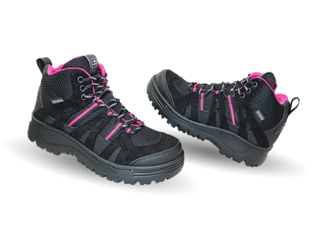 Botas Industriales y Casuales con casco dieléctrico Shadow 2048 Negro/Fiusha para mujer
