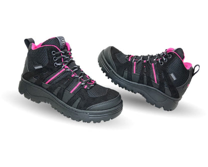 Botas Industriales y Casuales con casco dieléctrico Shadow 2048 Negro/Fiusha para mujer