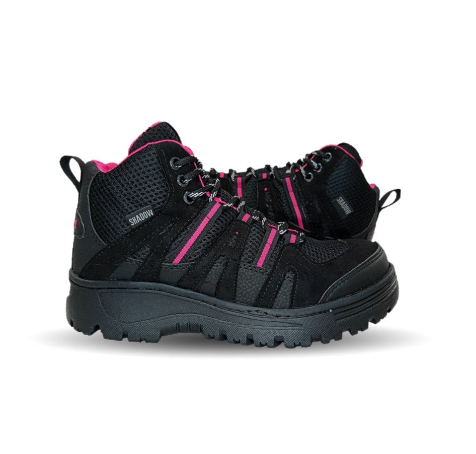Botas Industriales y Casuales con casco dieléctrico Shadow 2048 Negro/Fiusha para mujer