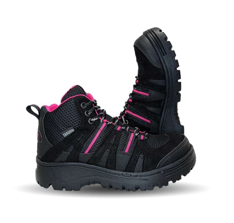 Botas Industriales y Casuales con casco dieléctrico Shadow 2048 Negro/Fiusha para mujer