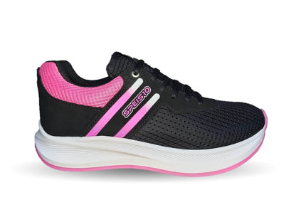 Tenis Deportivo Speis 408 Negro/Rosa para mujer