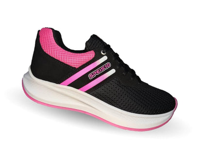 Tenis Deportivo Speis 408 Negro/Rosa para mujer