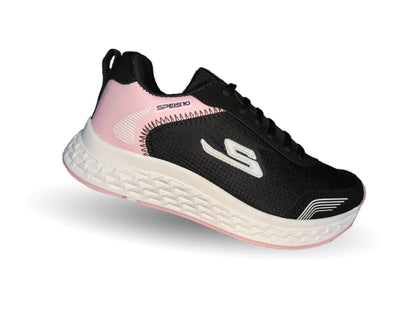 Tenis Deportivo Speis 716 Negro/Rosa para mujer