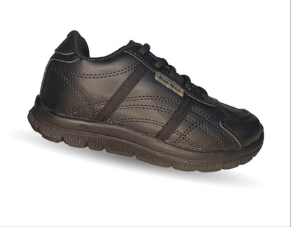 Tenis Deportivo de piel con agujetas Sport Shoes 1959 Negro Unisex para niño, niña, joven, mujer y hombre