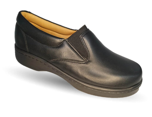 Zapato Terapéutico para pie Diabético o Lastimado de piel de cordero Terapie 106 Negro para mujer