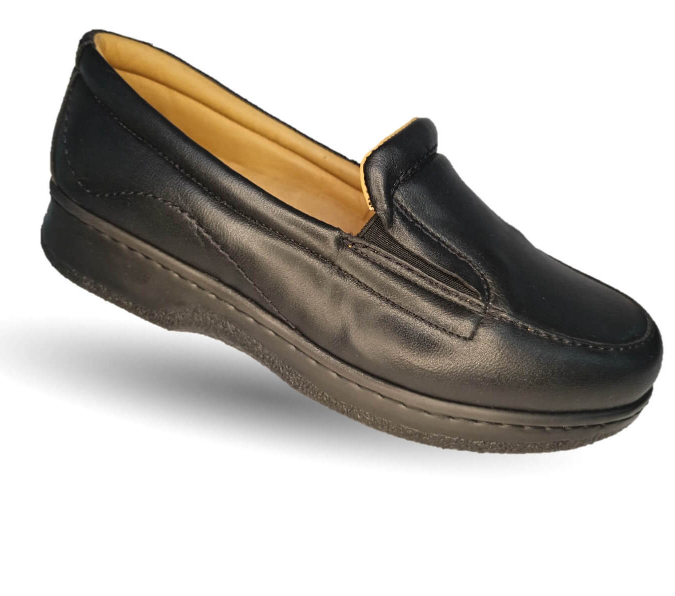 Zapato Terapéutico para pie Diabético o Lastimado de piel de cordero Terapie 108 Negro para mujer