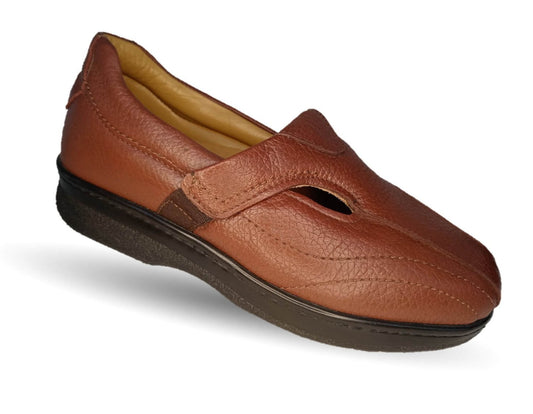 Zapato Terapéutico para pie Diabético o Lastimado de piel de cordero Terapie 116 Tinto para mujer