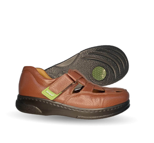 Zapato Terapéutico tipo Sandalia para pie Diabético o Lastimado de piel de cordero Terapie 138 Tinto para mujer