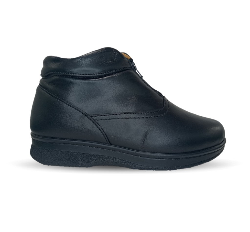 Zapato Terapéutico tipo Bota para pie Diabético o Lastimado de piel de cordero Terapie 149 Negro para mujer