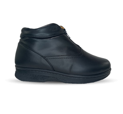 Zapato Terapéutico tipo Bota para pie Diabético o Lastimado de piel de cordero Terapie 149 Negro para mujer