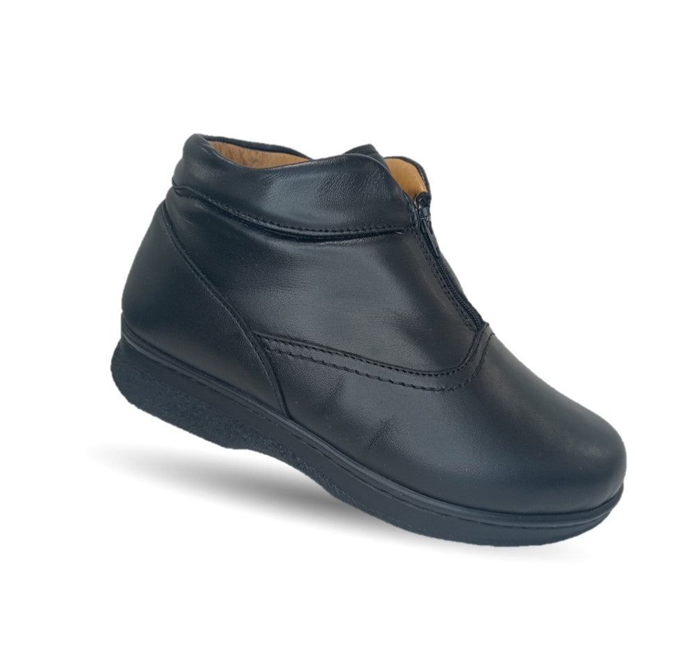 Zapato Terapéutico tipo Bota para pie Diabético o Lastimado de piel de cordero Terapie 149 Negro para mujer