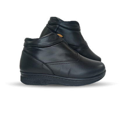 Zapato Terapéutico tipo Bota para pie Diabético o Lastimado de piel de cordero Terapie 149 Negro para mujer